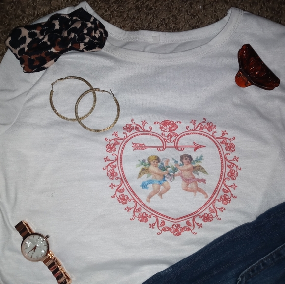 crop top angle tee - Picture 3 of 4